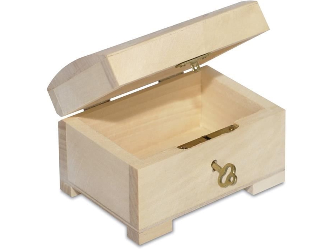 Creative Deco Caja Pequeña de Madera con Cerradura con Llave 10 6 X 7 5 X 7 5 Cm Caja con Llave Incluida para Decorar Crehom Creative Home