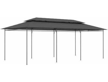 vidaXL Cenador gris antracita 600x298x270 cm