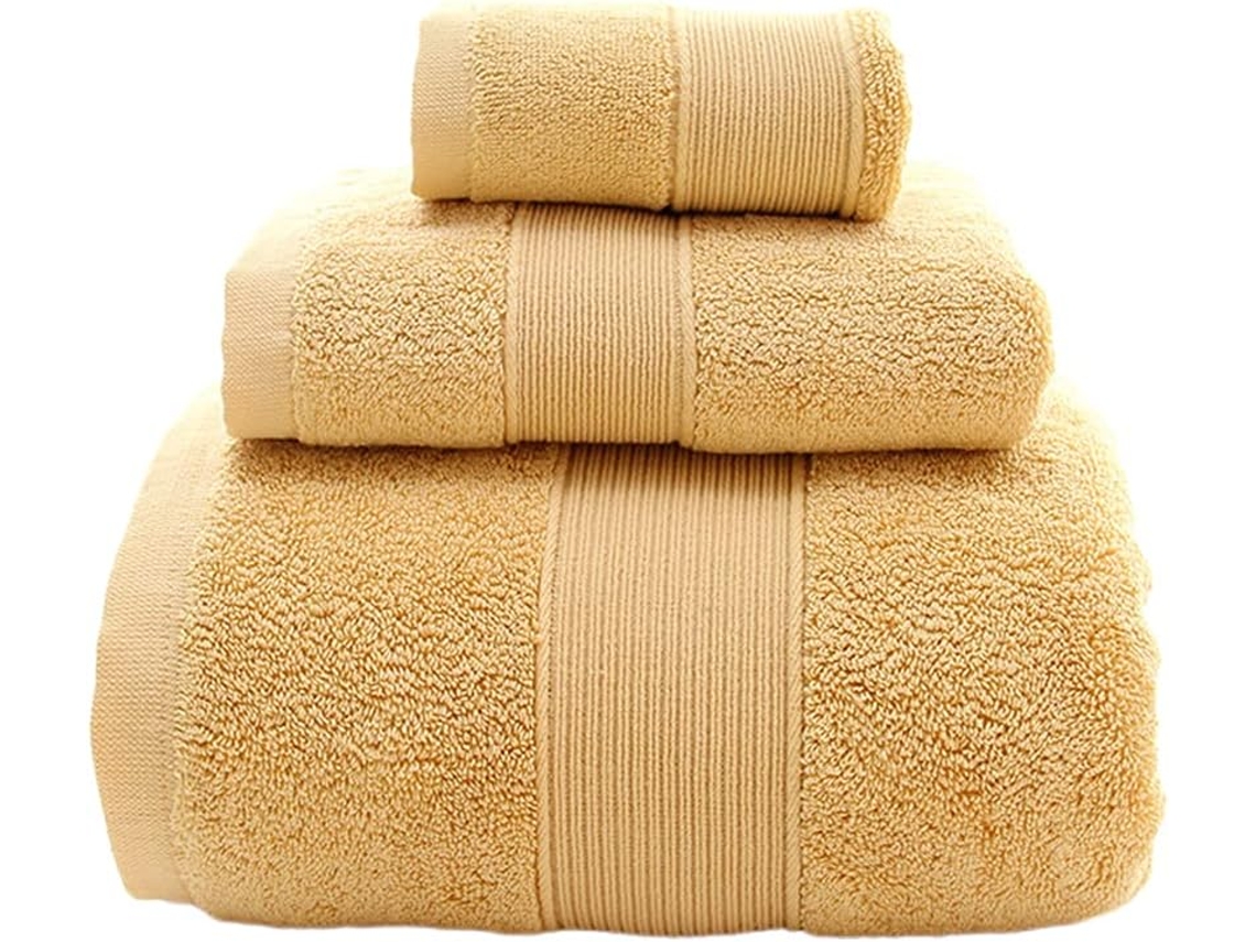 Juego De 3 Toallas De Baño Cuadradas, Transpirables Y Absorbentes.