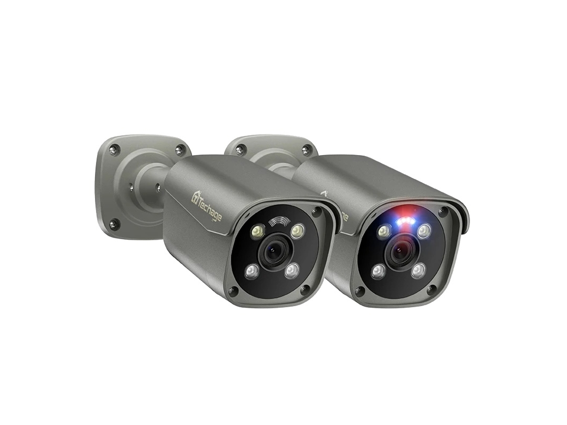 Cámara PoE, visión nocturna, alcance infrarrojo de 15 m, acceso remoto, 2 cámaras PoE de 8 MP OEM