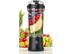 Licuadora/Extractor de jugos portátil, cuchillas de acero inoxidable, carga USB, Tommy01
