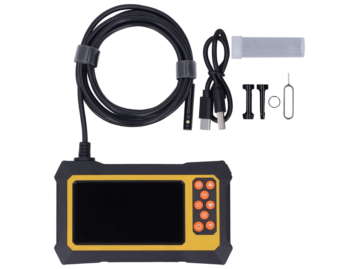 Endoscopio Industrial Con Doble Lente, Abs 1080p, Resistente Al Agua, 7 M