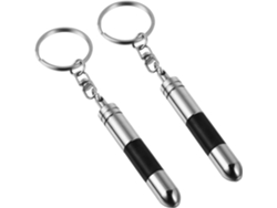 Juego De 2 Llaveros Electrostáticos Negros, Barras Antiestáticas Para Coche.