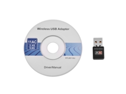 Tarjeta de red inalámbrica (recepción de doble banda, transmisión de alta velocidad) Mini adaptador inalámbrico USB Receptor WiFi AC600Mbps 2.4G/5G