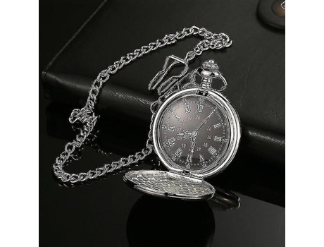 Reloj de bolsillo clásico, colgante de cadena de aleación con collar para hombre, mujeres
