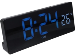 Reloj despertador digital electrónico Gokoco con termómetro, reloj de escritorio digital con LED, termómetro e higrómetro