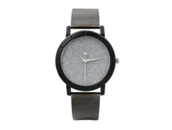 Reloj De Pulsera Sencillo E Informal Para Mujer Con Esfera Festoneada Y Brazalete De Malla De Acero Inoxidable Blanco.