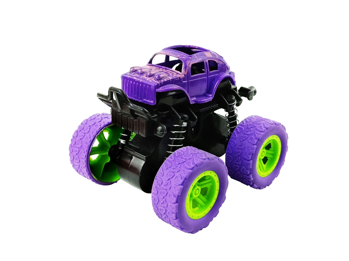 Coche De Juguete Todoterreno Con Doble Inercia, Simulación, Modelo Antichoque, Vehículo Infantil, Color Morado.