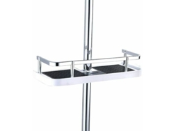 Lavabo telescópico ajustable de plástico ABS para baño, organizador de lavabo para champú y jabón de 19 mm a 23 mm.
