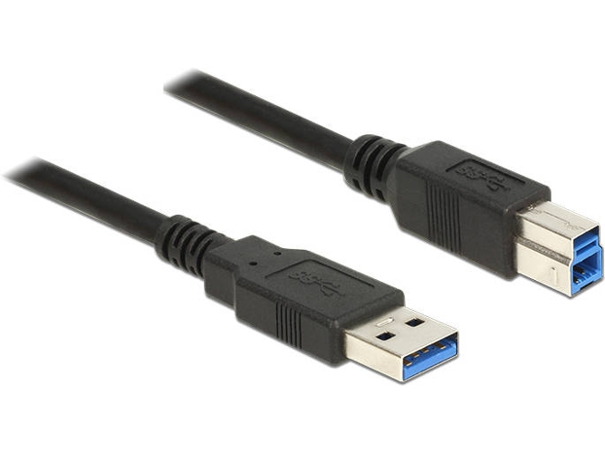 Cable USB DELOCK USB A/USB B 3 m Macho/Macho Negro
