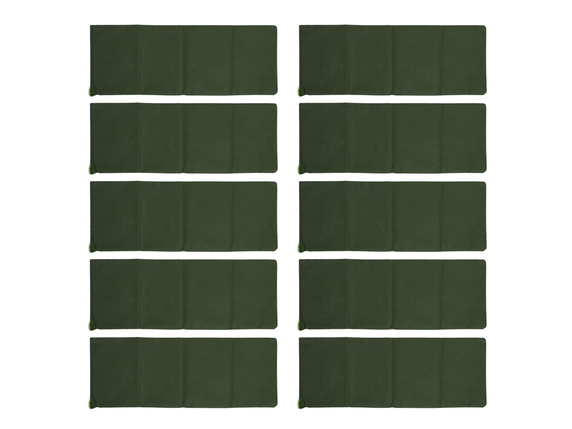 10 Sacos De Arena Reutilizables De Poliéster 600d Resistentes A Inundaciones, Color Verde Oscuro, Para Puertas, Ventanas, Garajes Y Sótanos.
