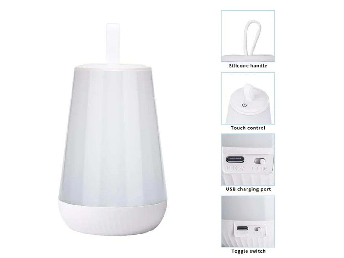 Lámpara De Cabecera Led Yizhood Regulable Multicolor Blanco
