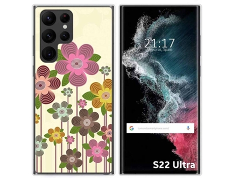 Carcasa Samsung Galaxy S22 Ultra 5G TUMUNDOSMARTPHONE Dibujos Primavera En Flor Multicolor