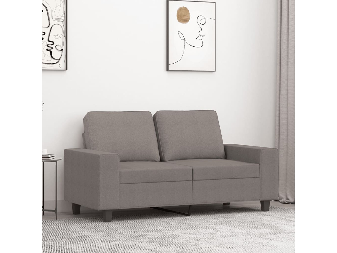 Sofá De 2 Plazas | Sofá De Salón | Sofá De Descanso De Tela Gris Taupé 120 Cm Wsd117412