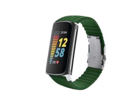 Correa Silicona Líquida para Fitbit by Google Charge 5 Verde