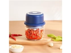 Picadora De Alimentos, Procesador De Alimentos Eléctrico Inalámbrico, Mini Picadora De Carne Con 2 Cuchillas Y Dos Recipientes De Vidrio (az