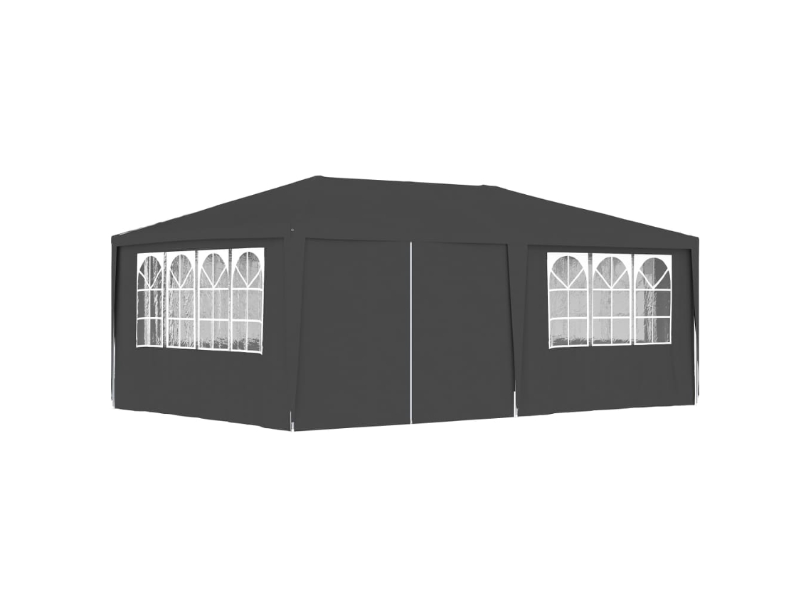 Carpa para fiestas con paredes laterales, 4 x 6 m, 90 g/m², antracita, Dkd Home Decor