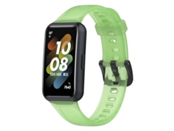 Correa de silicona translúcida ajustable para Huawei Band 7 (verde)