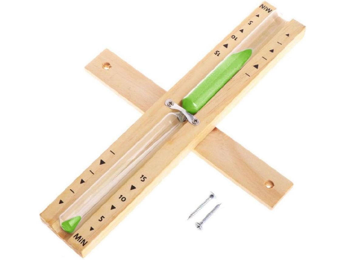 Reloj De Arena De Madera Para Sauna Con Soporte De Pared Giratorio, 15 Minutos