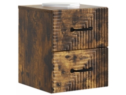 Maison Exclusive - Mesita De Noche De Pared 2 Pcs Roble Ahumado 34,5 X 33 X 40 Cm
