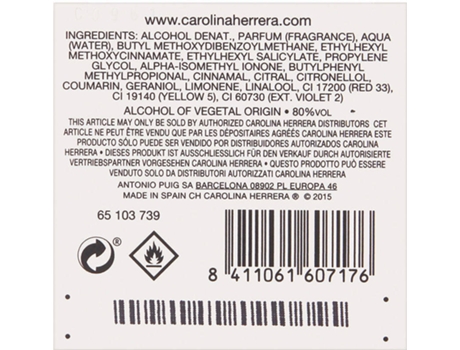 Perfume CAROLINA HERRERA CH Woman 30ml 1fl.oz (Eau de toilette)