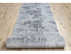 Alfombra de Pasillo Structural Mefe 2783 Mármol Dos Niveles de Vellón Gris 100 cm