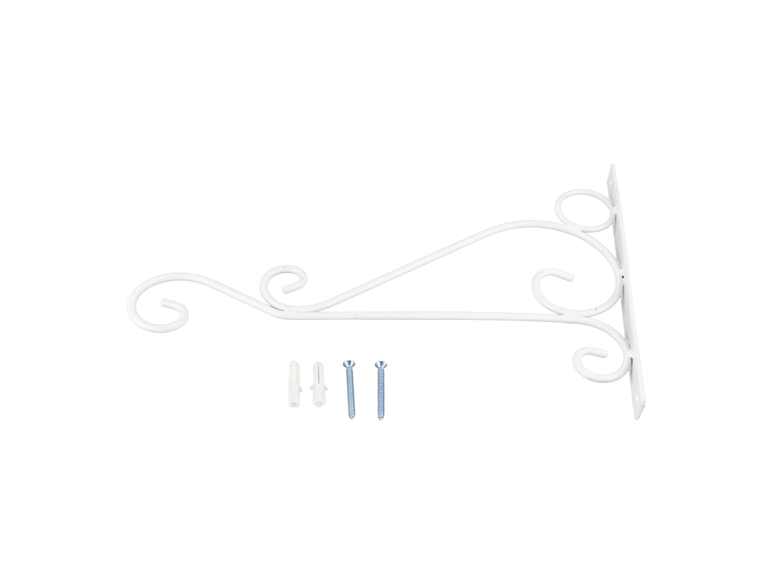 Macetero de pared de aluminio blanco, 2 unidades, 20,5 x 30 cm