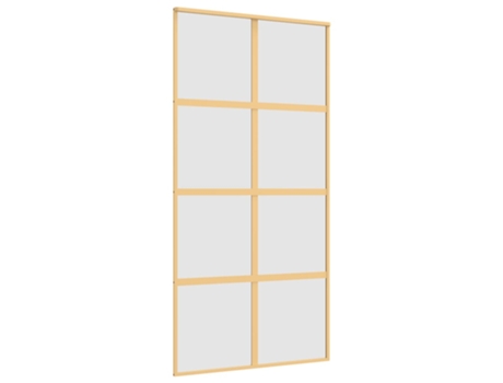 Puerta corredera VIDA XL dorada de vidrio ESG esmerilado y aluminio