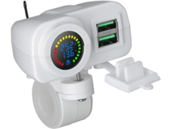 Salida Usb De 12 V - 24 V - Carga Rápida - 36 W - Resistente Al Agua - Con Voltímetro Led