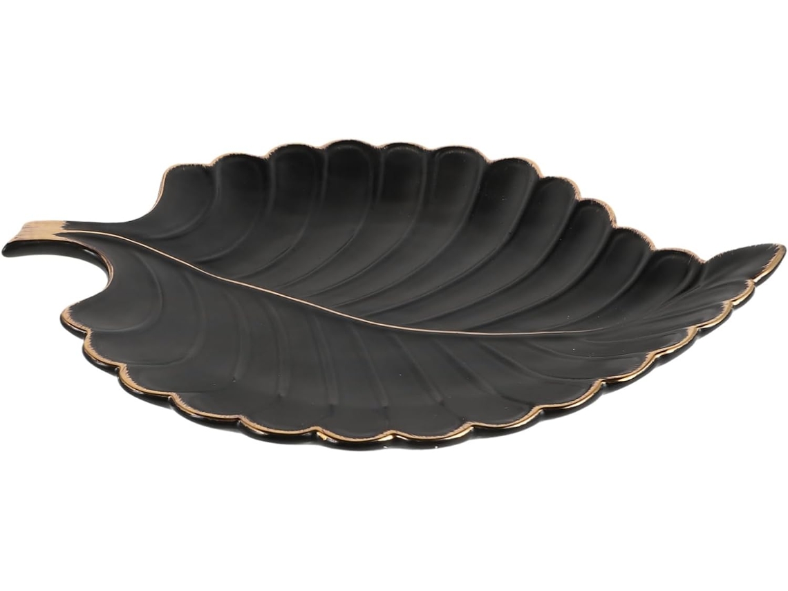 Plato Pequeño De Cerámica Con Forma Y Acabado Elegantes Para Joyas Y Postres, Decoración Del Hogar.