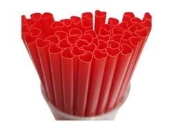 100 Pajitas De Corazón Rojas Desechables Para Fiestas, Picnics Y Bebidas Diarias
