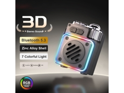 Altavoz Bluetooth MDUG con reproductor de MP3, iluminación RGB y lector de tarjetas TF - Negro