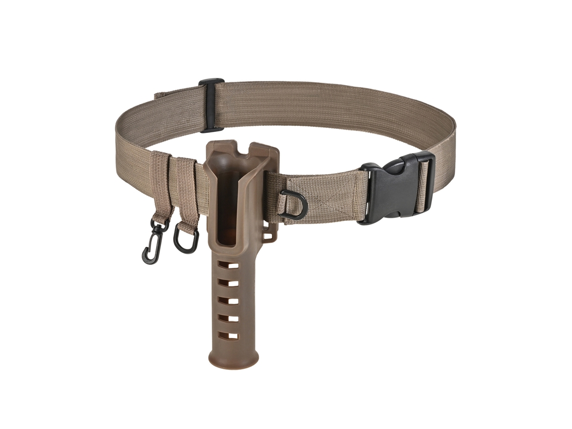 Cinturón Ajustable Para Portacañas De Pesca Ligero Con Soporte Fijo Y Gancho Práctico.