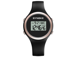 Reloj Deportivo Digital Synoke 9108 Negro, Resistente Al Agua (wr50m), De Silicona, Con Alarma Para Niños.