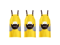 Delantales Impermeables En Pvc 3 Piezas Moda Unisex Delantal Sin Mangas Antiensuciamiento Para Cocina