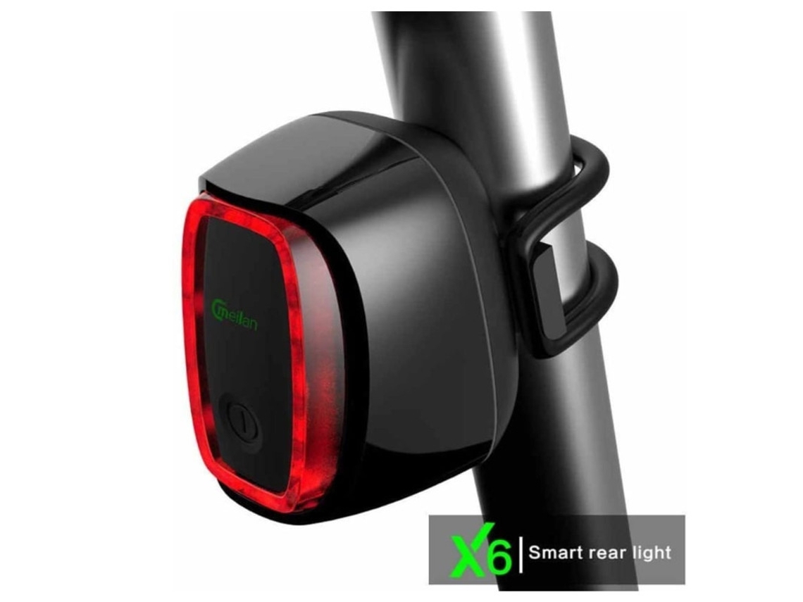 Luz Trasera De Bicicleta Usb Recargable Led Parpadeante Luz Inteligente Para Bicicleta Con Sensor De Movimiento Y Luz Del Día Yizhood (negra)