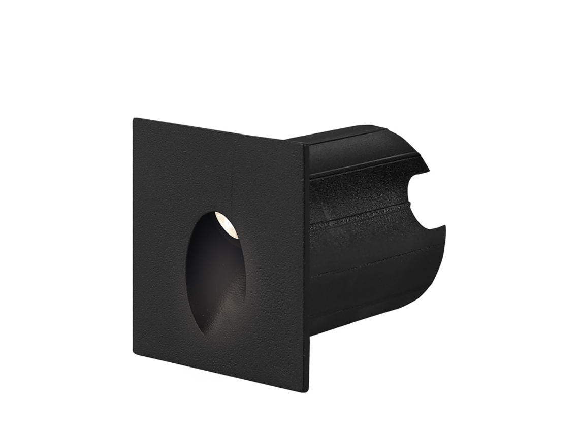 Mini Spot LED Wall Vector D Square Black 2W 3000K IP65 BRAYTRON
