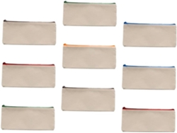 15 Pièces Trousse À Crayons Zippée Toile Multifonction Para Maquillage École Y Bureau Bolso V...