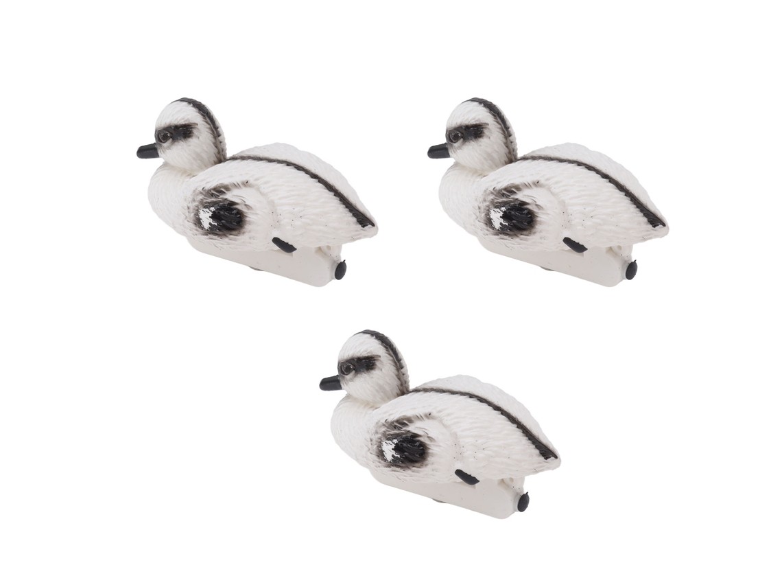 3 patitos flotantes de plástico para estanque, piscina o jardín, 12x6,5 cm, estilo C, marca S