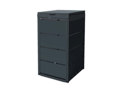 Cubo Para Contenedor Exterior Simple De Acero Galvanizado - Cobertizo Para 1 Contenedor De 240 Litros - Gris Antracita Ral7016
