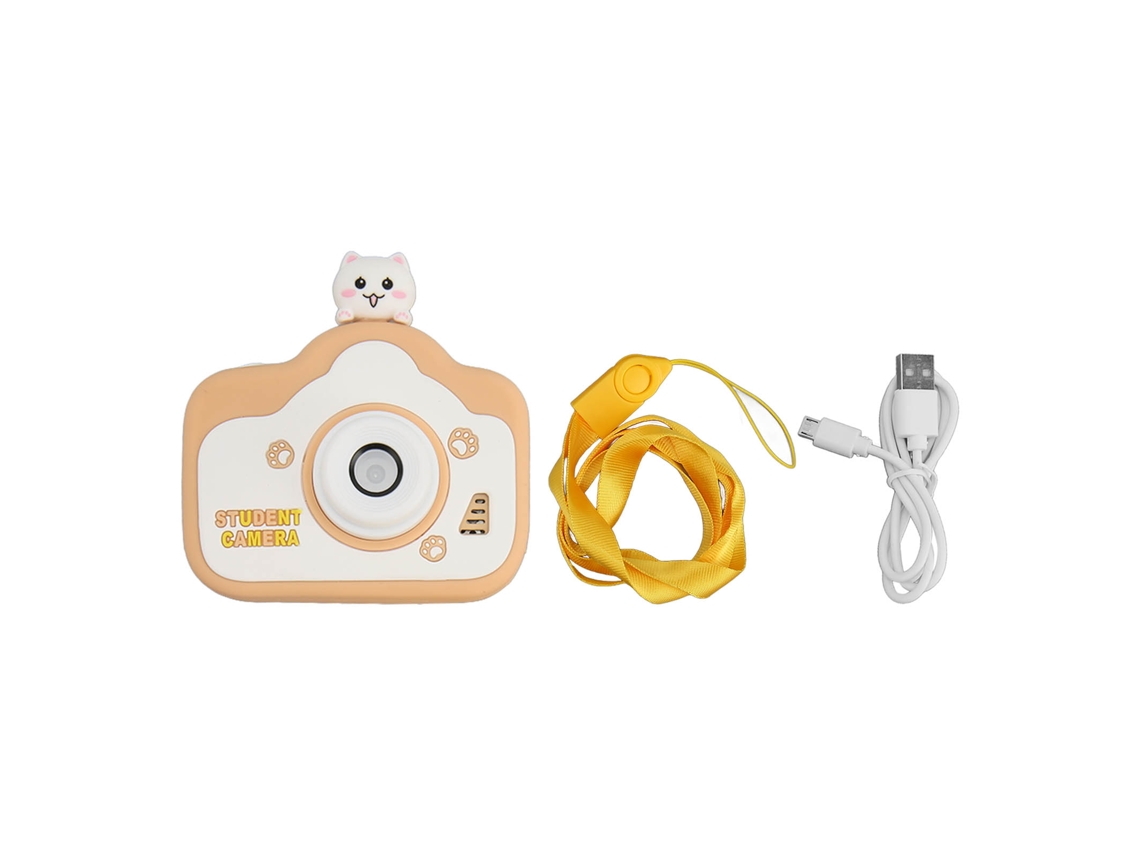 Cámara digital HD de 40 MP para niños, color caqui, cámara dual con cable
