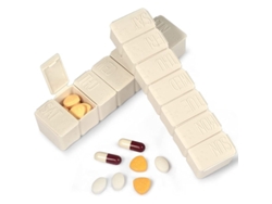 Organizador De Pastillas De Viaje, 7 Días Con Pastillero En Braille Para Vitaminas Y Suplementos