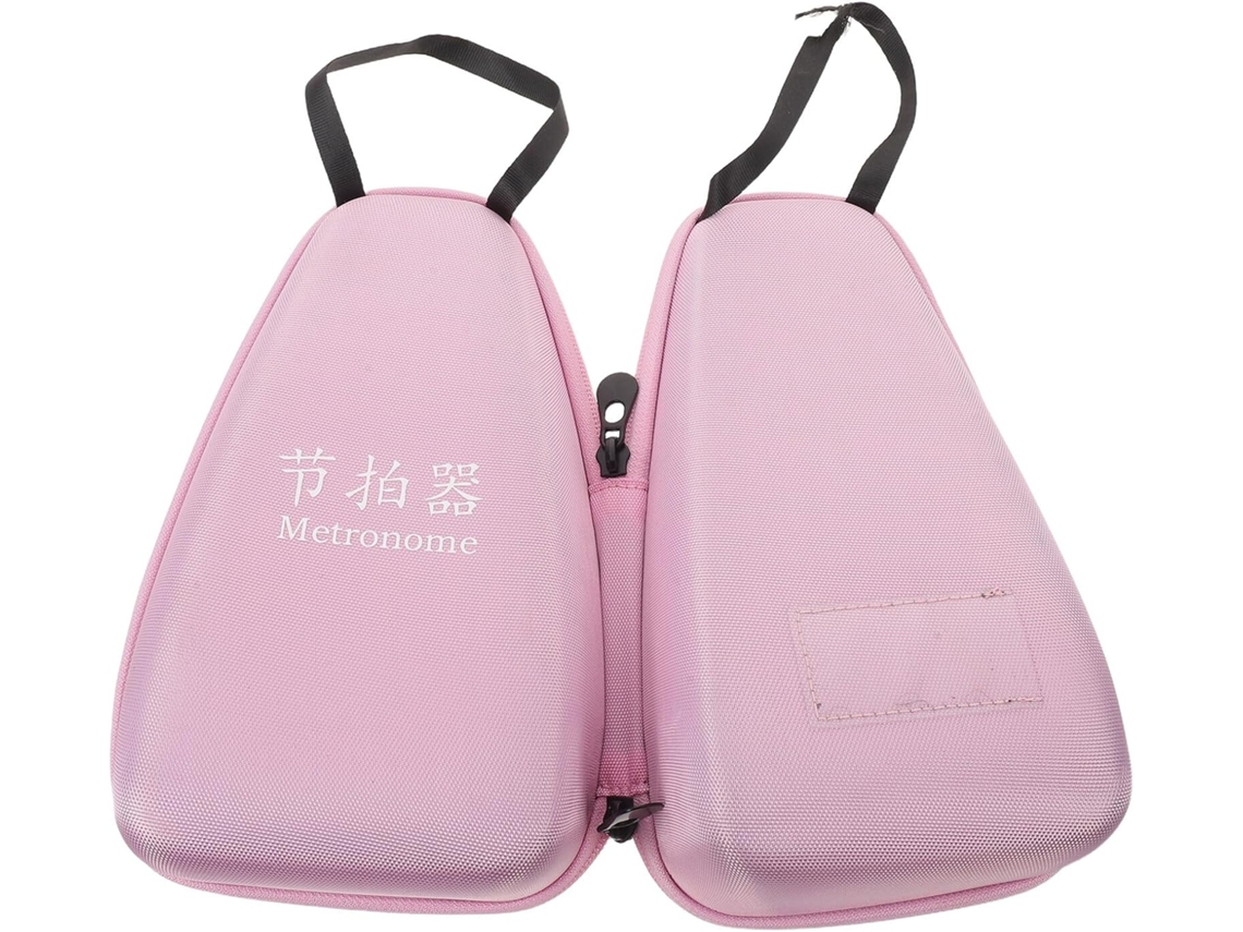Estuche Rígido A Prueba De Golpes Para Metrónomo Con Asa, Bolsa De Almacenamiento Portátil E Impermeable, Color Rosa.
