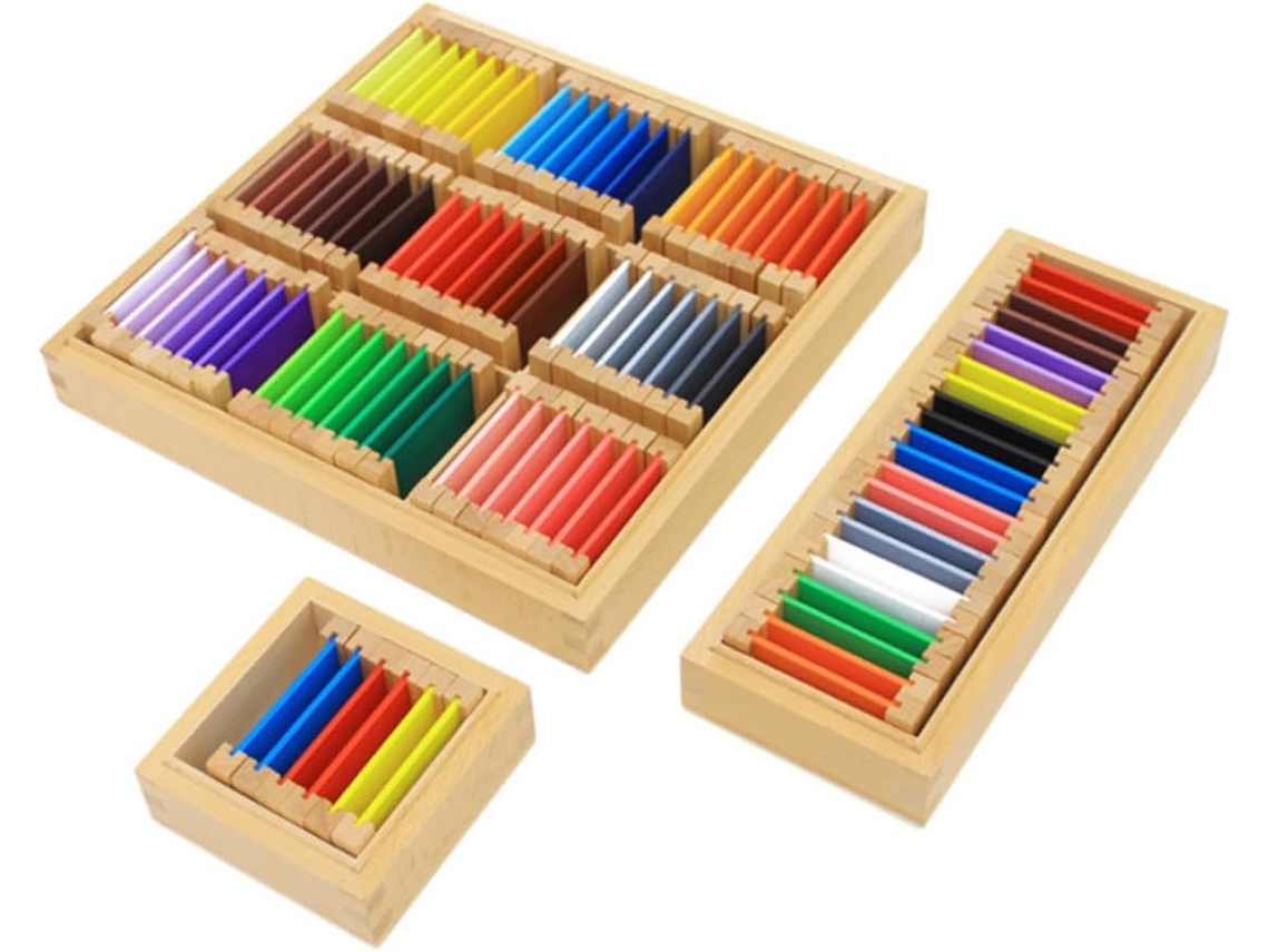 Juego De Construcción De Madera Para Niños Y Niñas: Reconocimiento Educativo De Colores