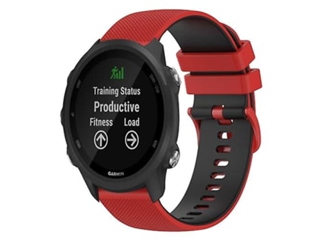Correa Smartwatch Para Garmin Forerunner 245 20Mm Rojo-Negro VENISYMLIS