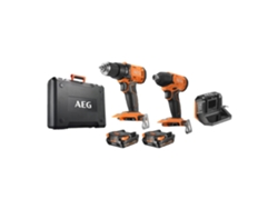 AEG Conjunto taladro percutor 18V + atornillador de impacto 18V