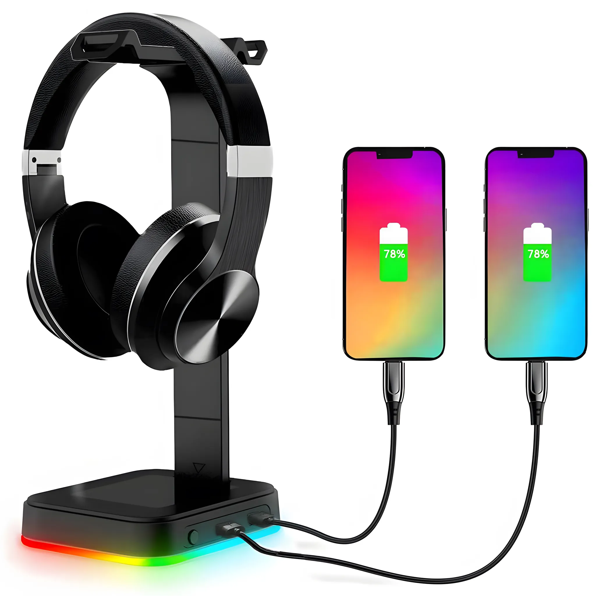 Auriculares Rgb Con Puerto Usb