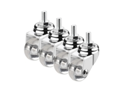 Ruedas Caucho Pu 35 Mm 8 X 15 Mm 10 X 15 Mm Giratorias Freno