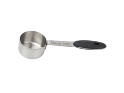 Cuchara medidora de café de 30 ml, 1/8 de taza, acero inoxidable, gran capacidad y tacto agradable.