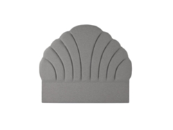 Cabecero Cama Poliester Mdf Gris 189x8x180cm